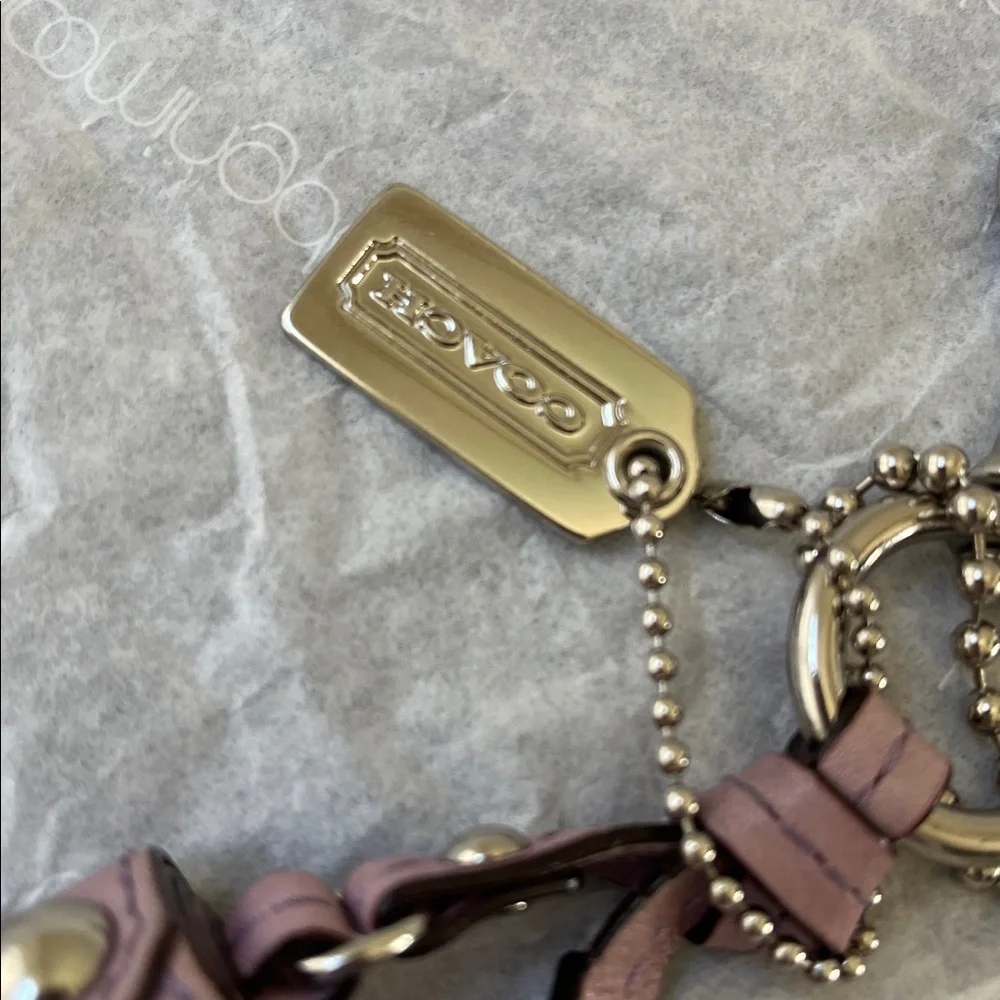 Coach Gold and Mauve Tassel Keychain - Picture 6 of 10